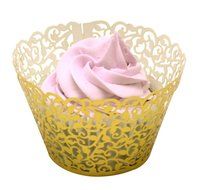 BETOP HOUSE Vine Lace 50-Piece Cupcake Wrappers, Purple N21