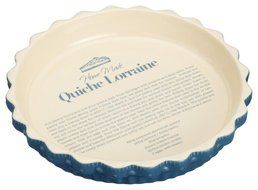 Kitchen Craft KCHMQUICHE 23.5 x 3.5 cm Home made Stoneware Fluted Round Quiche Dish