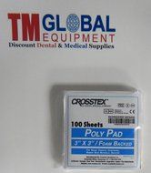 Poly Mixing Pad Non-skid Foam Backed 3"x3" (2 x 100 = 200 Sheets)