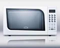 Summit SM901WH: Mid-sized microwave oven with a fully white finish; Replaces SM900WH N2