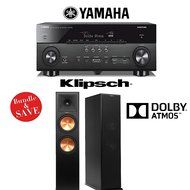 Klipsch Reference Premiere RP-280FA Dolby Atmos Floorstanding Loudspeakers with Yamaha AVENTAGE RX-A760BL 7.2-...