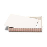 Patisse 03366 Ceramic Square Quiche Pan with Removable Bottom Non-Stick Surface, Cream/Copper