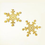 20 Pcs Gold Glitter Snowflake Cupcake Cake Toppers Pick Wedding Bridal Party N5