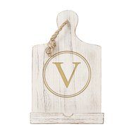 Cathy's Concepts Personalized Wooden iPad &amp; Recipe Stand, White, Letter W N17