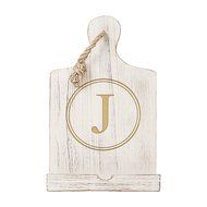 Cathy's Concepts Personalized Wooden iPad &amp; Recipe Stand, White, Letter W N18