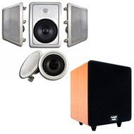 Acoustic Audio HT-85 In-Wall/Ceiling 5.1 Home Theater 8" Speakers and 8" Powered Sub HT-85-CS8C