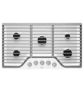 Whirlpool WCG51US6D 36" Gas Cooktop with Fifth Burner, White