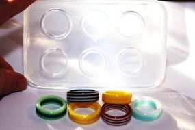Sale! Clear silicone rings Molds 6pc size 6, 6.5, 7.5, 8, 8.5, 9. (A35)