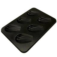 uxcell Casa-J Bakeware Madeleine pans Nonstick 6 Cup Stainless Steel Black N2