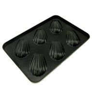 uxcell Casa-J Bakeware Madeleine pans Nonstick 6 Cup Stainless Steel Black N5