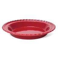 Chantal Ceramic 9-Inch Pie Dish, White N3