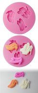 Generic Silicone Cupcake Mold High Heel Shoes Decoration Mould Color Pink