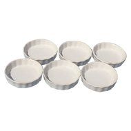Om Joy Collection Shallow Creme Brulee Mini- Ramekins (1 oz each): Set of 6- Oven Safe &amp; Stackable Creme Brulee... N6