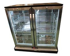 New 36" Wide 2-door Stainless Steel Back Bar Beverage Cooler (Free Shipping)