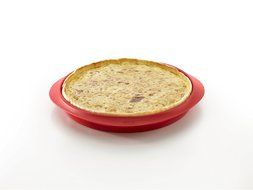 Lekue 11-Inch Quiche Pan with Ceramic Removable Plate, Red N5