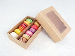 25 Sets of Kraft Brown Macaron Boxes for 12 Macarons ($2.30 Per Set of Macaron Box) N3