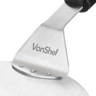 VonShef Stainless Steel Pizza Peel, Cake Lifter, 10 Inch Diameter - For Cakes, Pizzas, Pies,Tarts N4