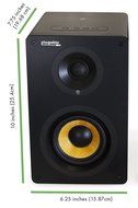 Plugable 4" Subwoofer Bluetooth 2-Channel Powered Bookshelf Studio Monitor Speakers - Optical &amp; RCA Aux Inputs... N3