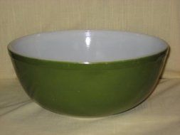 1960's Pyrex Verde Solid Green 4 Quart Nesting Mixing Batter Bowl #404