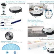 Robot Vacuum Cleaner Self-Docking with Drop-Sensing Clean for Pets and Allergies House Ar-Q6 Silver