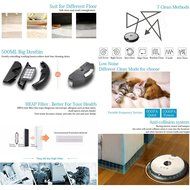 Robot Vacuum Cleaner Self-Docking with Drop-Sensing Clean for Pets and Allergies House Ar-Q6 Silver N2
