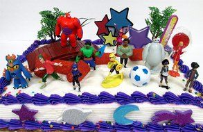 Big Hero 6 Birthday Cake Topper 26 Piece Set Featuring Hiro Hamada, Baymax, Go Go Tomago, Honey Lemon, Wasabi...
