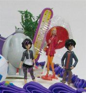 Big Hero 6 Birthday Cake Topper 26 Piece Set Featuring Hiro Hamada, Baymax, Go Go Tomago, Honey Lemon, Wasabi... N2