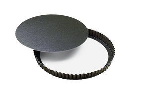 Paderno World Cuisine 10.25 Inch Fluted Non-Stick Tart Pan with Removable Bottom