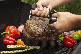 Premium Cuisinart Silver Stainless Steel Roaster Grill Rack with Bear Paw Meat Handlers Bundle N4
