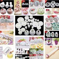 GTI Cake Tools 10 sets (33pcs) Flower Fondant Cake Sugarcraft Decorating Kit Cookie Mould Decration Tool Icing... N12