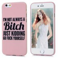 iPhone 6S Case,iPhone 6 Case (4.7") - Candy Color Kidding Words Series Slim Fit Shock-absorption Full Edge Protective... N44