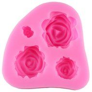 4 Size Roses Flower Silicone Fimo Chocolate Sugarcraft Fondant Molds N3