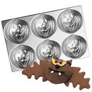 Wilton Mini Halloween Pumpkin Jack-o-Lantern Cake Pan (2105-1499) 6 Cavity