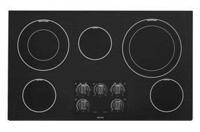 36.44" Electric Cooktop with 5 Burners Finish: Black