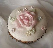 Cup Cake Top Single Rose Mold by Karen Davies