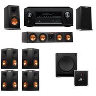 Klipsch RP-160M-E Monitor Speaker 7.1 SW-112 Denon AVR-X2100W