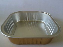 KEISEN 220ml square 4 1/2&quot; Disposable Aluminum Foil Cups 24/PK 8oz for Muffin Cupcake Baking Bake Utility Ramekin...