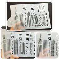 ART Kitchenware Skyscrapers Cake Stencil Wedding Cake Side Stencils Template Mold Cake Decorating Bakery Tool... N5