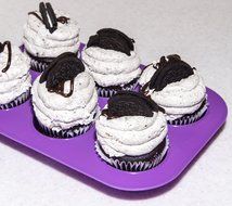 Muffin Cupcake Quiche Pan, 6-cup (Set of 2) 100% Food Grade Nonstick Silicone Bakeware by Happy Cook N8