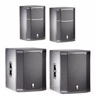 JBL PRX415M 15' Passive Two-Way Speakers (Pair) with JBL PRX-418S Subwoofers (Pair)