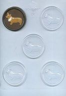 CK Products Welsh Corgi on 2-1/2-Inch Round Chocolate Mold