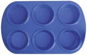 Silicone Solutions Standard 6 Cup Muffin Pan, Burgundy