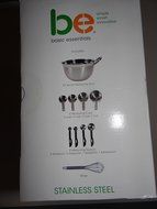 Basic Essentials (be) 10 piece Mix and Measure Set - Stainless Steel 2.7 Quart Measuring Bowl, 4 measuring cups... N4