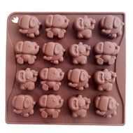 Yunko 16 Cavity Elephant Silicone Chocolate Mold Ice Cube Jelly Fudge Mold Candy Gum Mould