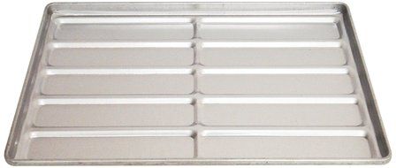 Magna Industries 14890 18-Gauge Aluminized Steel Hot Dog Clustered Bun Pan, 12" Length x 2-3/4" Width, 2 Clusters...
