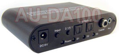 Multi-Channel Optical S/PDIF Audio To Analog Surround Sound Decoder N4
