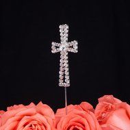 LOVENJOY Gift Box Pack Cross Rhinestone Crystal Cake Decoration Topper for Wedding Religious Baptism Christening... N7