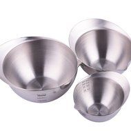 3pcs Stainless Steel Baking Prep Material Egg Beating Mixing Bowl Sets Home Use Mixing Bowls N6