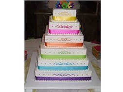 1 X 6 Tier Square Multilayer Wedding birthday Anniversary Cake Baking Tins - Cake Pans - Cake Tins N4