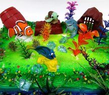 FINDING DORY 20 Piece Birthday CAKE Topper Set, Featuring Dory, Nemo and Friends, Decorative Themed Accessories... N5